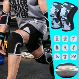 Cuscinetti a compressione Powerlifting ginocchio maniche da ginocchio 7mm Neoprene Sports Squat Ploelfting Gym Training Pad Pad Protector Joelheira CrossFit