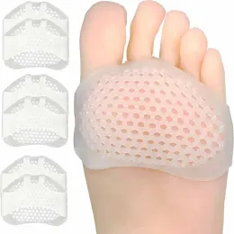 Massageador 4pc Silicone Anterior Pads metatarso alívio da dor Ortóticos Massagem Antislip Protector Alto salto elástico Cuidado de pé de almofada