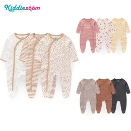 Enstycken 3st/set Autumn Unisex Baby Rompers Cotton Soft Newborn Boy Girl Jumpsuit 2023 Spädbarn Winter Onesies kläder