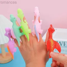 Zabawa dekompresyjna 10pcs dinozaur palec katapulta dekompresja zabawka TPR Turkey Fingshot dla dzieci przyjęcie urodzinowe uprzejme