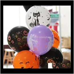 Feste Supplies Event Home Party Giardino Tipo di mini Halloween Skull Alluminio Film Balloon 60 cm Decorazione per Pasqua è disponibile