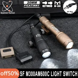 Luci tattiche m300 m600 flash flash flash longhezza motion remoto interruttore di pressione set wadsn m300a scout leggero m600c pulsante MOD Spotlight MOD