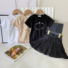 Baby Kids Designer Clothes Newest Spring Summer Children Putfits Letter Printing Girls T-shiort+Skirt 2Pcs Set Grils clothes