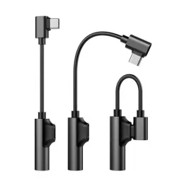 2 I 1 typ C till 3,5 mm hörlursuttag 3.5 AUX USB C Adapterkabelomvandlare för Huawei Xiaomi Samsung laddningskabel Dropship LL