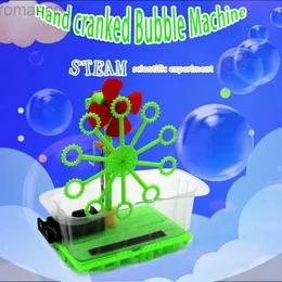 Dekompression Spielzeug Handkrümmte Bubble Machine Scientific Small Production Puzzle Experiment Spielzeug DIY -Technologie kleine Produktion Kinderspielzeug D240424