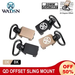 Lights Wadsn QD Sling Mount Un Tactical 45 -градусный смещение QD Адаптер металлический eo si gloc -строки основание для 20 -миллиметровых аксессуаров для охоты