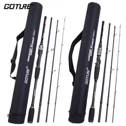 Goture Xceed Spinning Fishing Rod Carbon Faser MH/M Power 1,98-3M Spinngussköderstangen 4 Abschnitte Reisestangenfischerei 240415