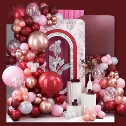 Party -Dekoration rosa Macaron Ballon Girlanden Erz Kit Hochzeits Geburtstag Dekor Kinder Babyparty Latex Ballon Kette