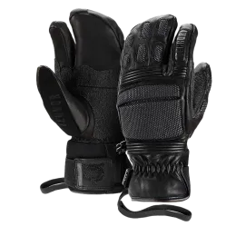 Handschuhe Herren Terror Konkurrent Leder Kevlar Palm Terror Snowboard -Skiguven sind verdickte wasserdichte Dreifinger -Handschuhe Radfahren