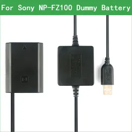 GIMBALS NPFZ100 NP FZ100 NPFZ100 DUMME Batteri Kraftbank USB -kabel för Sony A9 ILCE9 7C 7M3 7RM3 A9S A9R A7III A7R3 A6600 A7RIII A7C