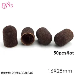 Bits bng 50pcs/lote 16*25mm Bandas de lixagem blocos sem aderência Manicure Pedicure Tools