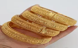 Bangle 4pcs Эфиопская Африка Bangles for Women Bridal Bracelet S Арабские свадебные украшения Ближнего Востока Статья Золото Колора5571341