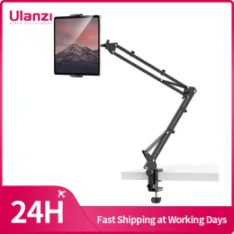 Tripods Ulanzi T2 Metal Desktop Stand Long Arm Tablet Stand Bed Desktop Lazy Bracket Support IPad Smartphone Holder Microphone Boom Arm