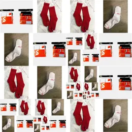 Sportsocks 2 Paar/ Packfashion lässig Baumwolle atmungsaktiv mit 3 Farben Skateboard Hip Hop Sock Drop Lieferung Outdoor Sports Outdoo DH8GV