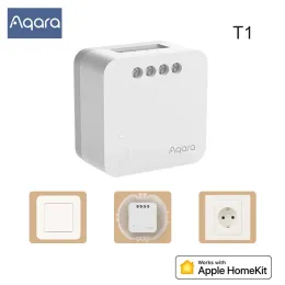 Kontroll AQARA Switch Module T1 Single Channel Wireless Relay Controller Zigbee 3.0 Smart Control On Off Timer Work med HomeKit Alexa