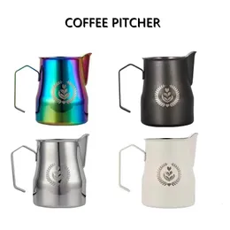 350/500ml Coffee Espresso Milk Frothing Pitcher Stainless Steel Sharp Mouth Milk Steaming Jug Milk Pitcher For Barista 240410