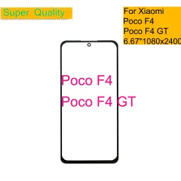 Panel 10Pcs/Lot For Xiaomi Poco F4 Touch Screen Panel Front Outer Glass Lens For Xiaomi Poco F4 GT LCD Glass Front With OCA Glue