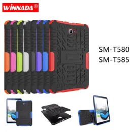 삼성 갤럭시 탭 A6 10.1 2016 사례 T580 T585 T580N T585N 10.1 인치 태블릿 TPU+PC 충격 방지 표지