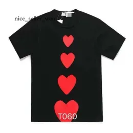 Com des Garcons Shirt spielen T-Shirt CDGS Top-Qualität spielen Fashion Herren T-Shirts Designer Red Heart Shirt Casual Tshirt Baumwollsticke Kurzarm Sommer T-Shirt 601