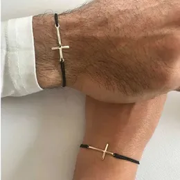 Bracciale incrociato 2 pezzi/coppia per uomini e donne dono per lui e i suoi gioielli cattolici cristiani 240423