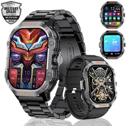 2024 Новые мужчины Smart Watch 2,01 -дюймовый сенсорный экран спортивные водонепроницаемые водонепроницаемые мониторинга здоровья умные часы Bluetooth Call Smart Watches