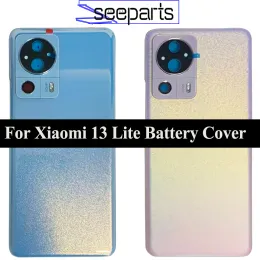 Rahmen Neue Abdeckung für Xiaomi 13 Lite -Batterieabdeckung Rückseite Heckgehäuse Hülle MI13 Lite -Batterieabdeckung mit Objektiv