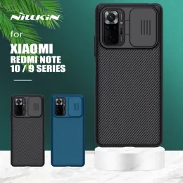 Xiaomi Redmi için Kapaklar Not 10 9s 9 PRO Max Case Nillkin Camshield Case Slayt Kamera Redmi Note 10s 10 9 Pro Max 9s için Koruma Kapağı