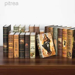 Decorative Objects Figurines Luxury Fashion Retro Fake Book Simulation Home Bookcase Decoration Shooting Prop Creative European Style Notebook Model d240424