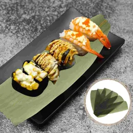 Mugs Sushi Bamboo Leaves Fake Leaf Decor Mat Ornament Sashimi Plate Japanese Food Ornaments