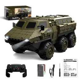 Caminhão Militar de Controle Remoto de Controle Remoto Electric/RC Car Caminhão Militar 1 16 6WD 2,4 GHz Caminhão de Exército de alta velocidade 30 km/h RC Toys Gifts For Kids 240424