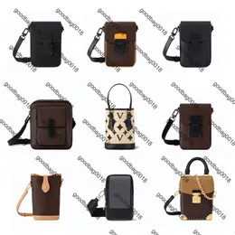 Mobiltelefonpåse S Lock Alpha Vertical Wearable Plånbok Mini Designer Crossbody Bag Mobile Fairfax Pochette