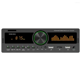 シングル1 Din Bluetooth Car Stereo Mp3プレーヤーFMラジオAUX TFカードUディスクヘッドユニットダッシュデジタルメディアレシーバー