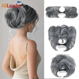 Chignon billiges Haarbrötchen Unordentliches Brötchen Haarstück Kamm Clip in Haarbrötchen Haarteil kurzer, vielseitiger vielseitiger Hochsteckfrisur für Frauen