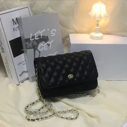 crossbody väska designer väska fashionabla fårskinn axelväska klassisk flip chain diamant grid rikedom mahjong väska