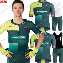 2024 Boraful Hansgrohe Team Cycling Jersey Set Slovenia Clothing Road Stirts Suit Bicycle Bib Shorts Mtb Wear 240422