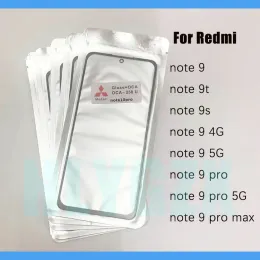 パネル10PCS Xiaomi for Redmi Note 9 Pro Max 5G 4G Note 9S 9T LCDフロントタッチスクリーンレンズレンズアウターガラス付きOCAパネルのトップQC