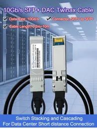 Kabel 10G/1G SFP DAC20CM/1/2/3/5/7/10M pasywny Direct Divery Twinaks SFP DAC Kable dla Mikrotik, TP-Link, Netgear Switch