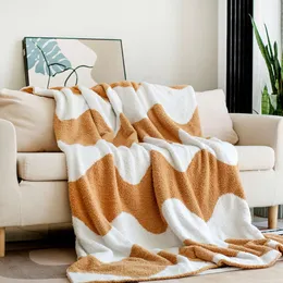 Нордический стиль Половина бархатного вязаного дивана одеяло на кондиционере летняя платка обложка офис.