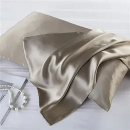 Doğal dut ipek yastık kılıfı dekoratif lüks 6a yatak dekoratif yastık kapağı katı zarf tarzı lüks saf yastık kılıfı 240411
