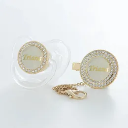 Miyocar personalizzato qualsiasi nome tutto trasparente bling perla bling e clip del ciuccio BPA Bling gratis bling regalo unico baby shower pav 240409