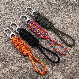 Keychains Mkendn 군사 꼰 파라코드 카라 바라 기인 키 체인 야외 비상 생존 배낭 키 링 끈