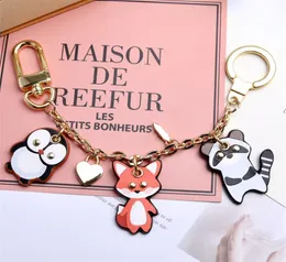 Fashion Cartoon Key Chain Bag Car Hook de metal com caixa de presente adequada para homens, senhoras, Keychains8614369