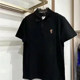 Дизайнерские рубашки поло для мужчин летняя бизнес-модная рубашка вышита в сфере склонной к лист