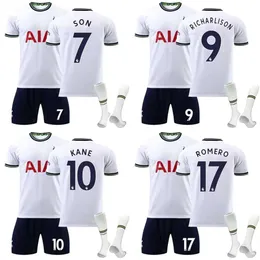 Fotbollströjor Herrspår på män 22-23 Hot C Jersey Home No. 10 Kane 7 Son Heung-min Adult Children's Sports Football Suit+Socks