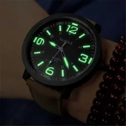 Нарученные часы Yazole Top Brand Men Watch Night Light Male Watch Luxury Clock Кварцы кожаные наручные часы Делом повседневные часы Reloj Hombre 240423