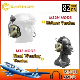 Protector EARMOR M32H/M32 MOD3 Military Tactical Headset ARC Rail Adapter Set Noise Canceling Aviation Communication Softair Headphones