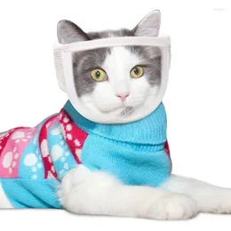 고양이 캐리어 새끼 고양이 통기성 맑은 머리 덮개 개에 물린 및 스크래치 방지 애완 동물 마스크