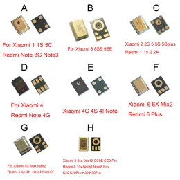 Kablolar 10pcs xiaomi için iç mikrofon hoparlör 10 9 8 SE CC9 E T 6X 5 4 MAX 2 REDMI NOT 8 7 7A 9S 4X 3 K20 K30 Pro Mikrofon Verici