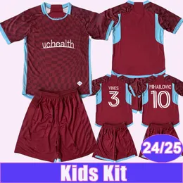 2024 25 Jerseys de futebol do kit infantil do Colorado Lewis Fernandez Ronan Anderson Cabral Mihailovic Home Rapids Camisa de futebol Camisa de mangas curtas