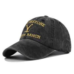 Softball Yellowstone Dutton Ranch Hat Cross Ponytail Cap Cap Congended Outdoor Embroidery Hat Coll Color Cap 2022 New New